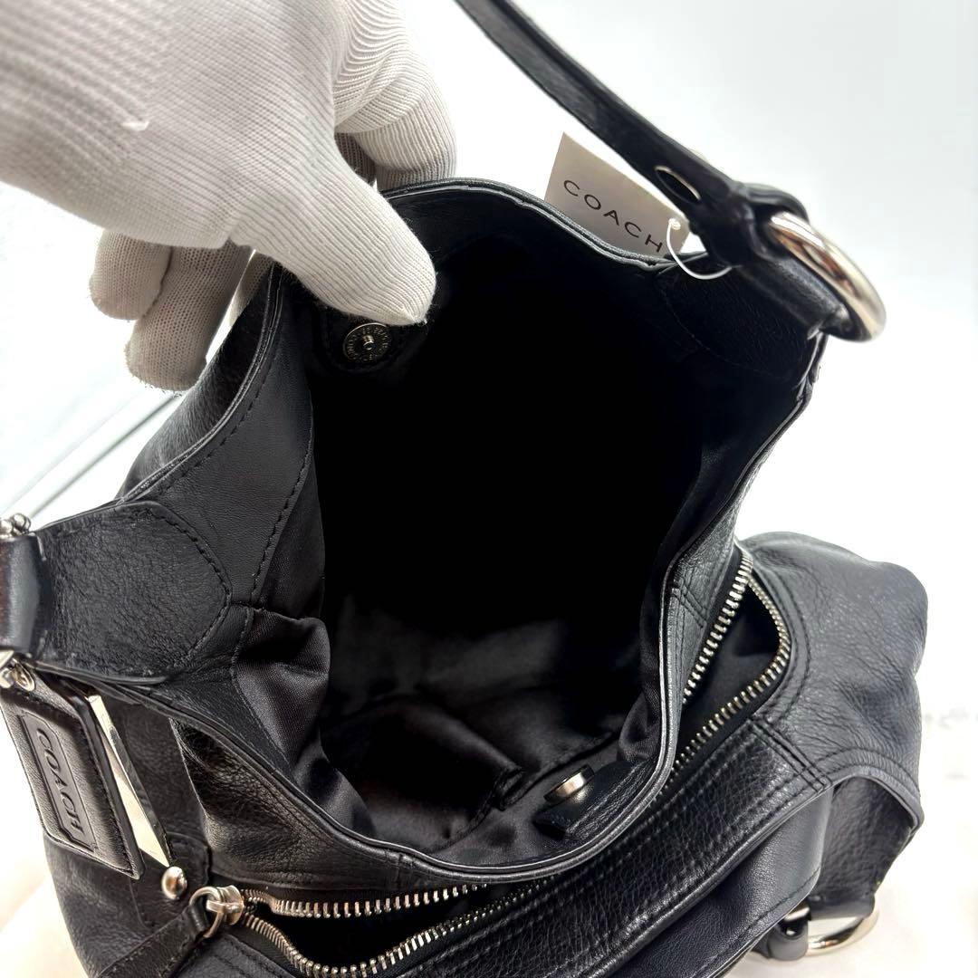 GAO　COACH コーチ　アシュレイ　ハンドバッグ　レザー　ブラック　黒