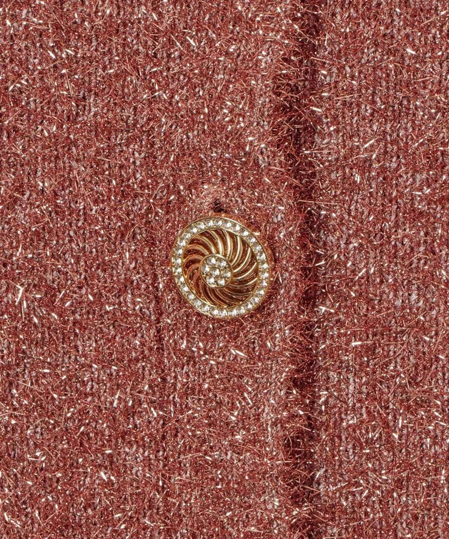 【LOULOU WILLOUGHBY】フィルムラメミドルカーディガン