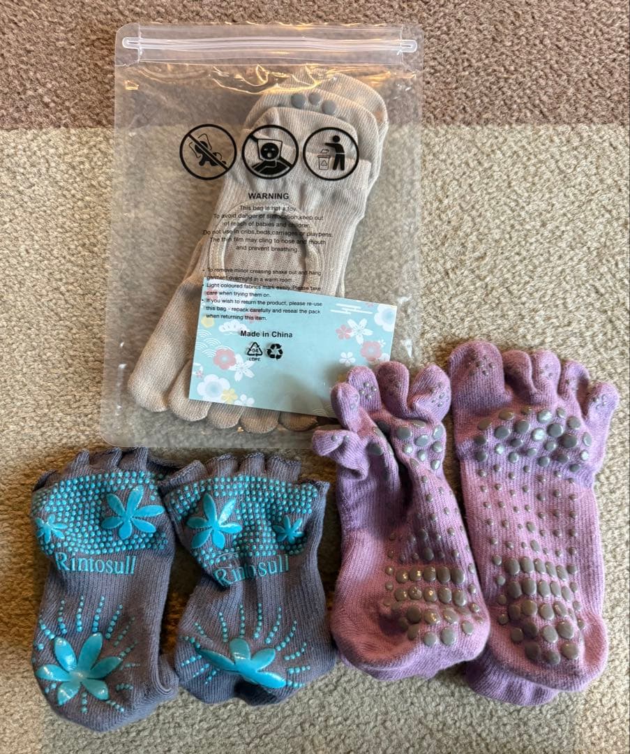 【リントスル】ピラティスウェア Lサイズ上下セット 黒　長袖　レギンス