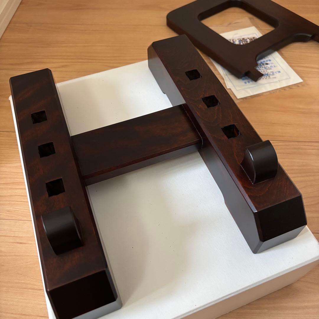 レア未使用★北海道民芸家具 皿立て 額立て　大サイズ　木製 プレートスタンド❷