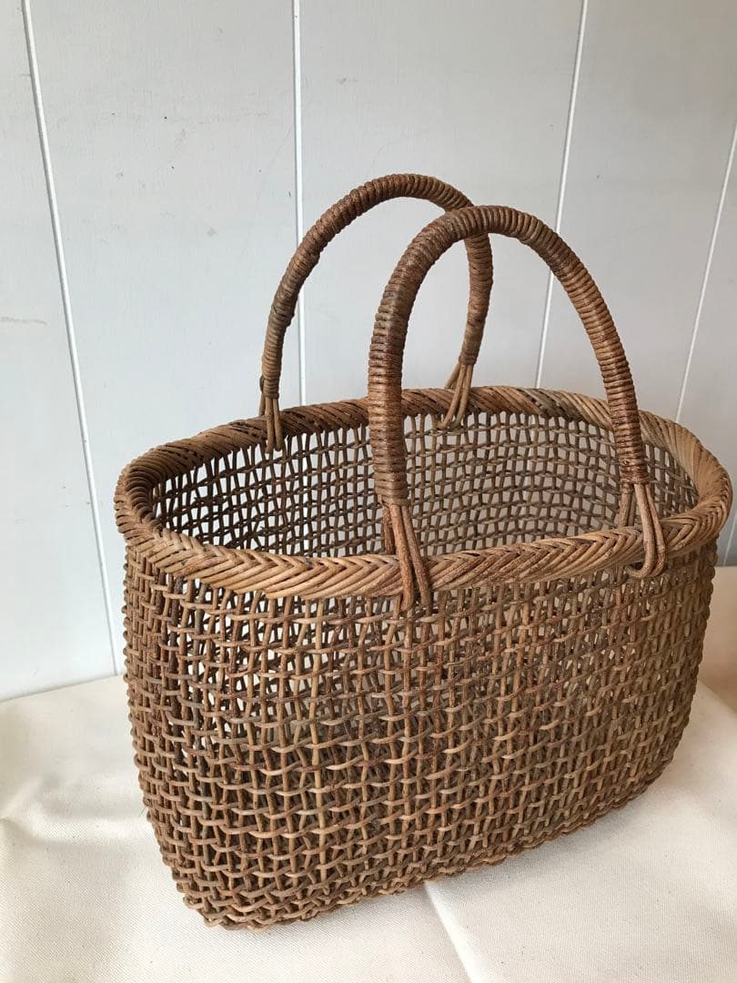 あけび　かご　バッグ　こだし編み