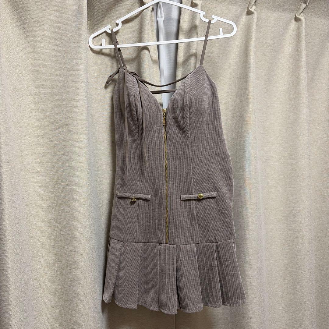 Glossy/グロッシー】ラメツイード/ キャミ/ フレア/ ミニドレス/