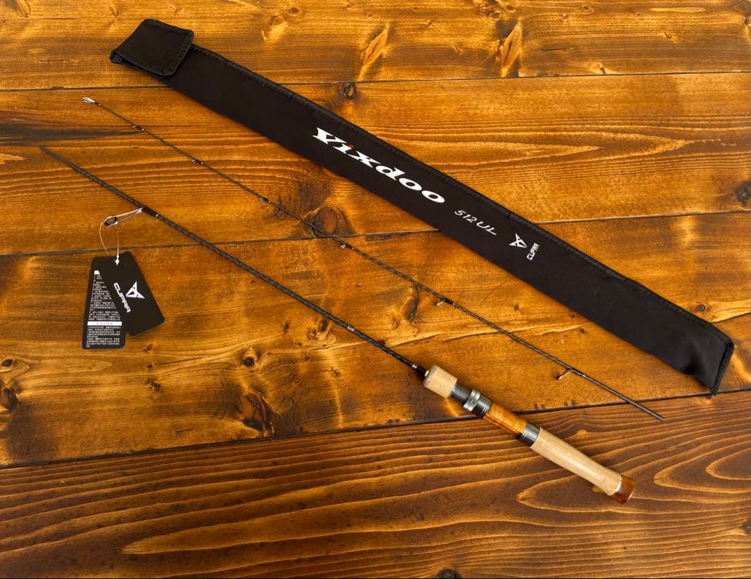 トラウトロッド　ウッドリールシート　渓流釣り　源流　天然木　スピニング　山女魚