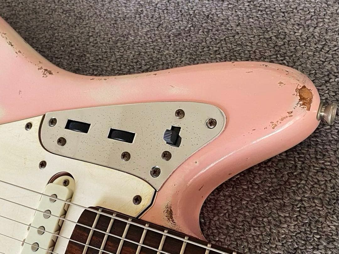 fenderJapanJAGUAR フジゲン シェルピンク M/HレリックMOD