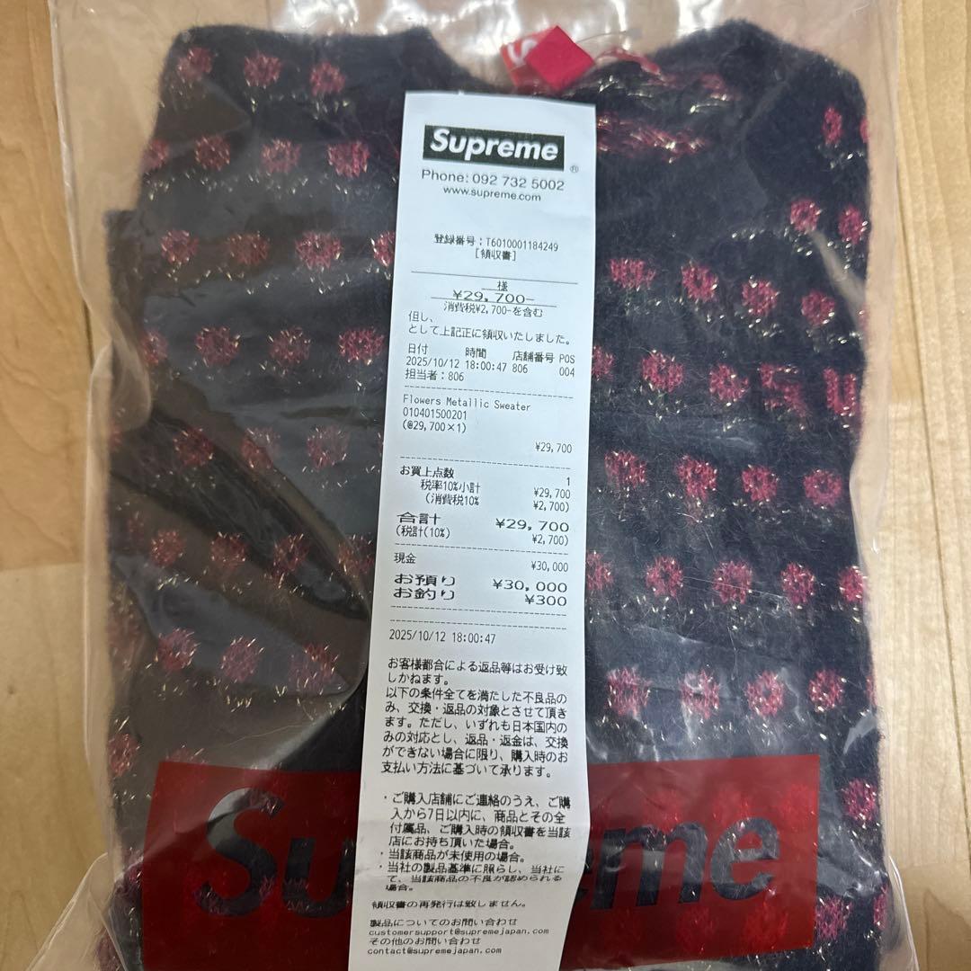 Supreme Flowers llic Sweater Mサイズ