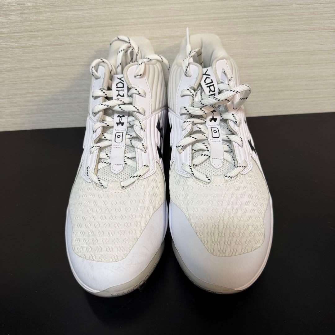 野球 ポイントスパイク アンダーアーマー ホワイト スタッド ソフトボール 白