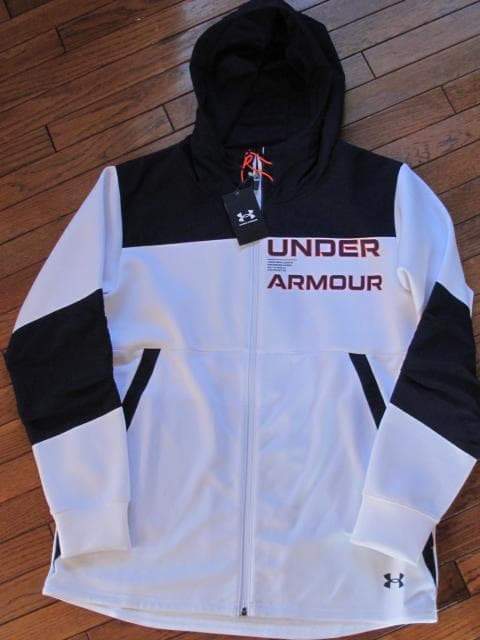 UNDER ARMOUR フード付きジャケット ホワイト/ネイビー