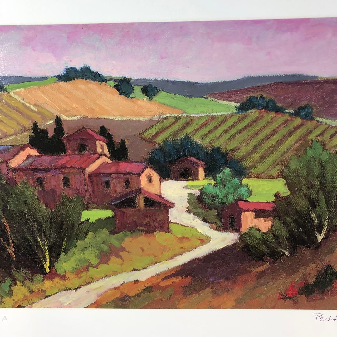 ペッサーニ　「夕暮れの気配」 版画(ジクレー) シート　額縁無し　美品