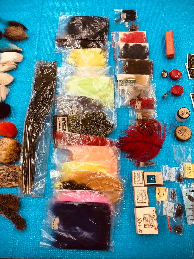 Fly fishing マテリアル 素材 タイイング　針　羽