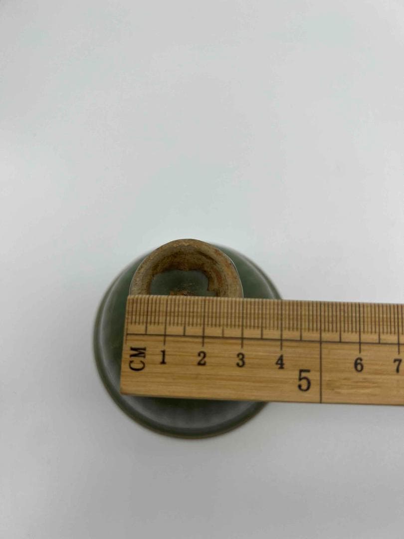 元から明時代　青磁　龍泉窯高足杯 馬上杯　青磁茶碗　唐物(F-43)