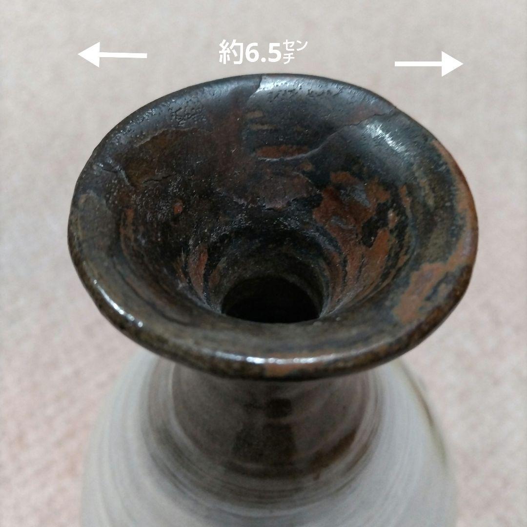 骨董品　唐津　刷毛目松紋瓶