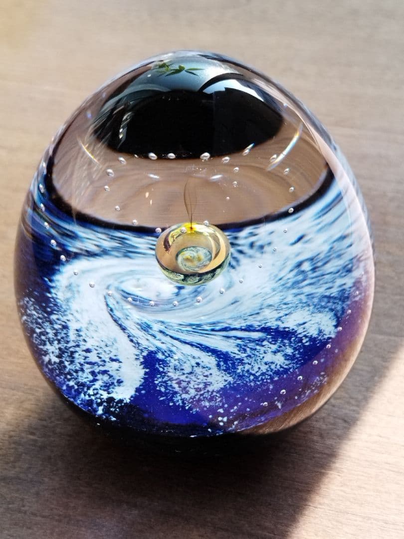 ノグチミエコ ガラスアート 軌跡09 ペーパーウェイト