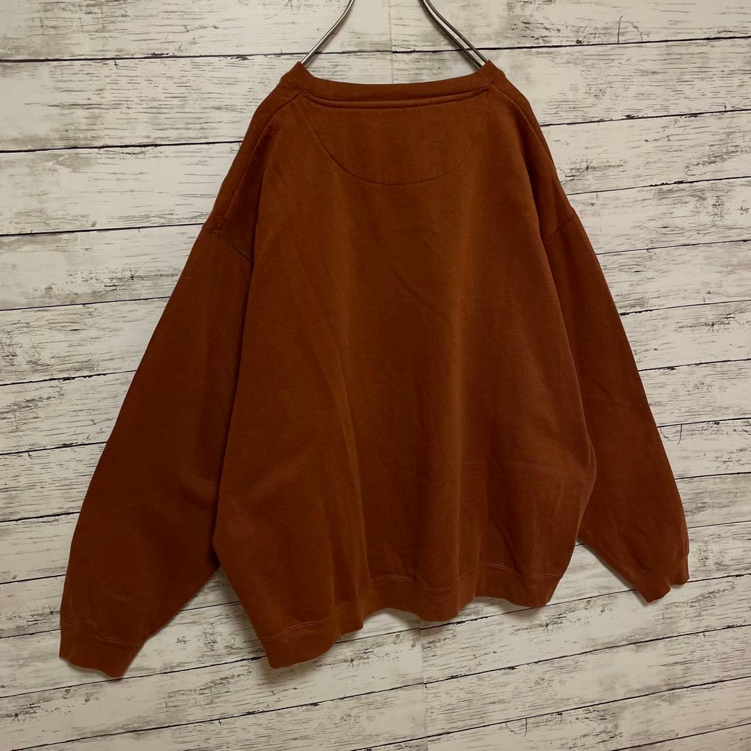 938【人気XLサイズ】ナイキ♤刺繍ビッグロゴ　90s銀タグ　スウェット入手困難