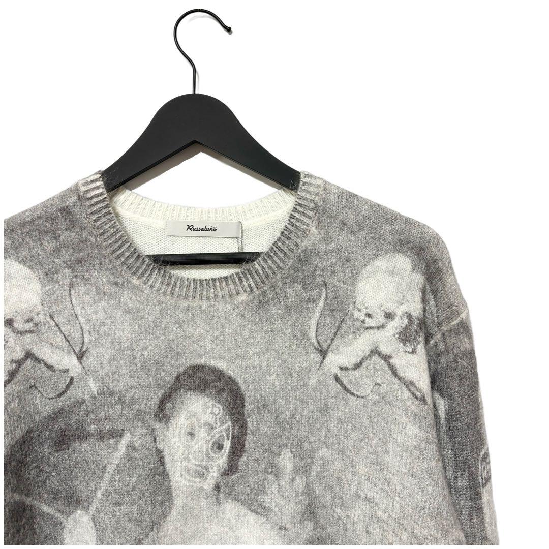 新品 ラッセルノ ゴルフ グラフィック ニット セーター ブラック XL 6