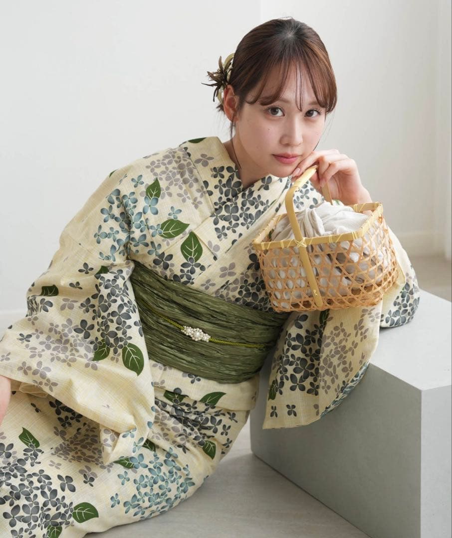 utatane 浴衣3点セット 花柄 あじさい