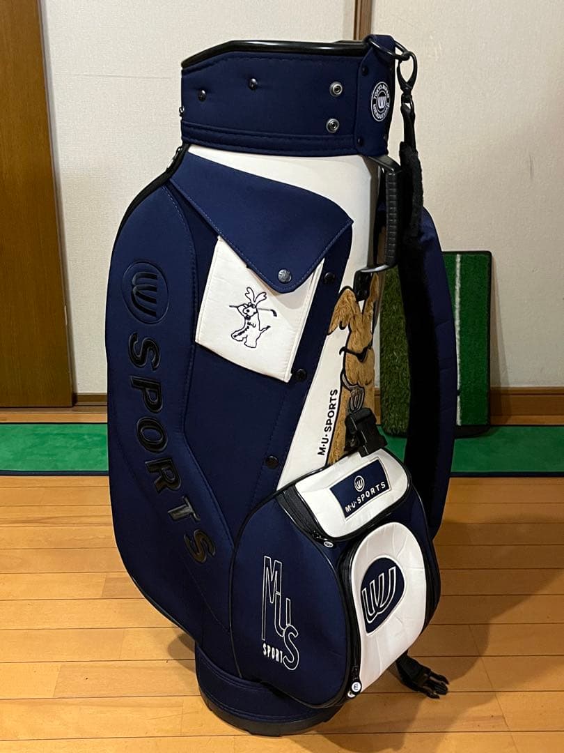 使用感極小　M.U SPORTS ネイビー キャディバッグ　レディース　ウエサコ