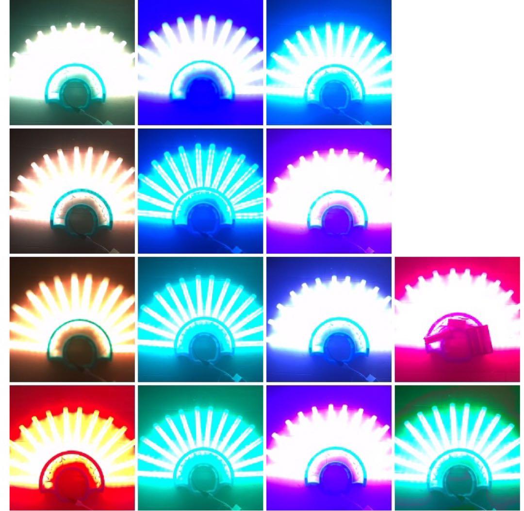 【在庫限】改造ペンライト 虹孔雀 フルカラー孔雀 14連 改チア