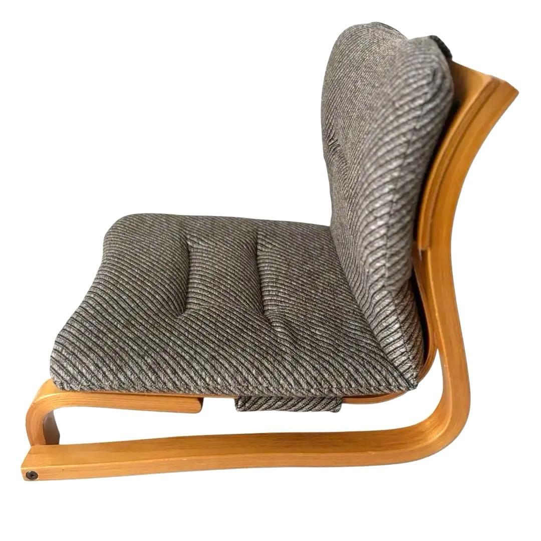 希少✨ 徳島県立工業技術センター 新日本木工 曲木 低座椅子 胡坐楽座椅子