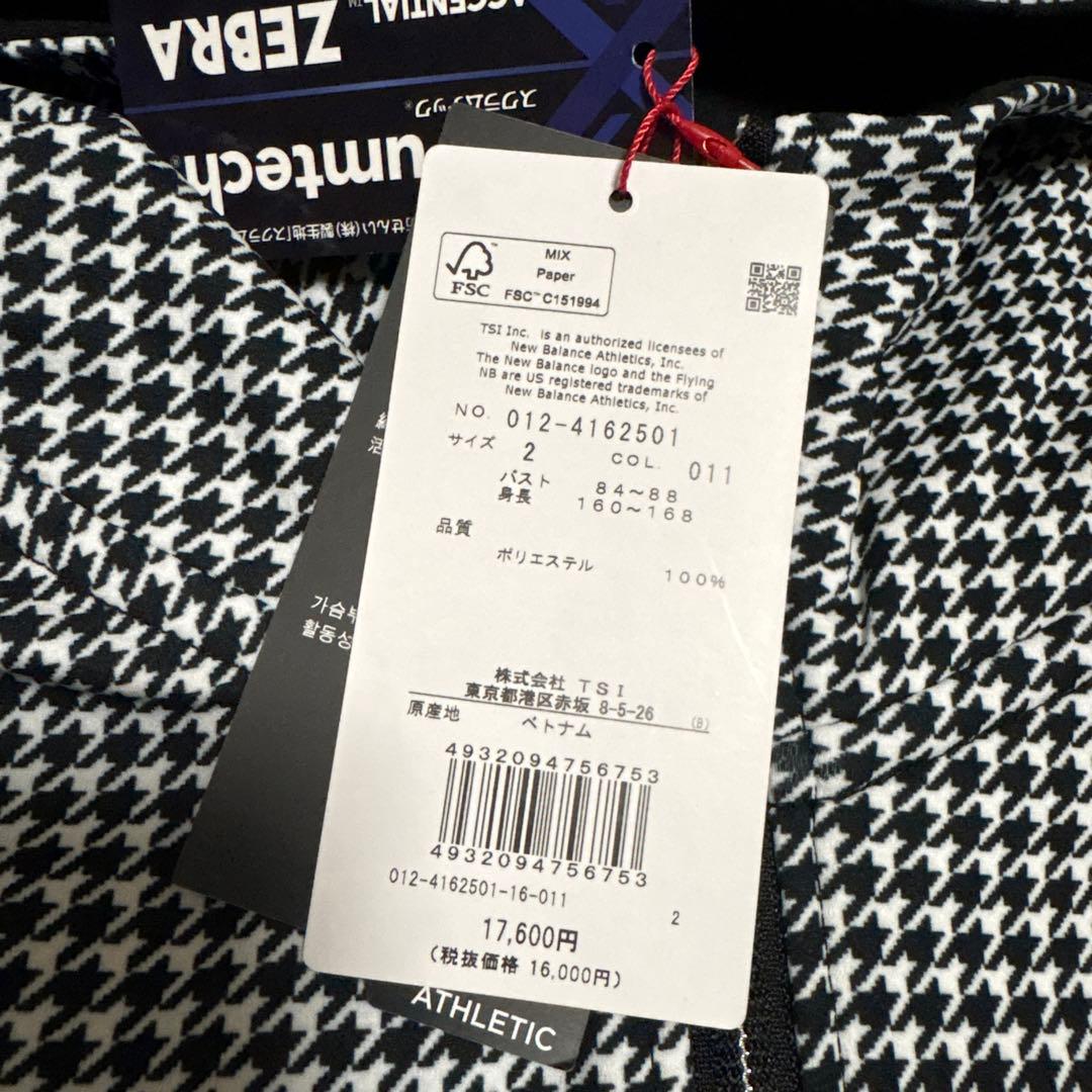 新品　ニューバランスゴルフ レディース フルジップ フーディー 千鳥柄　L