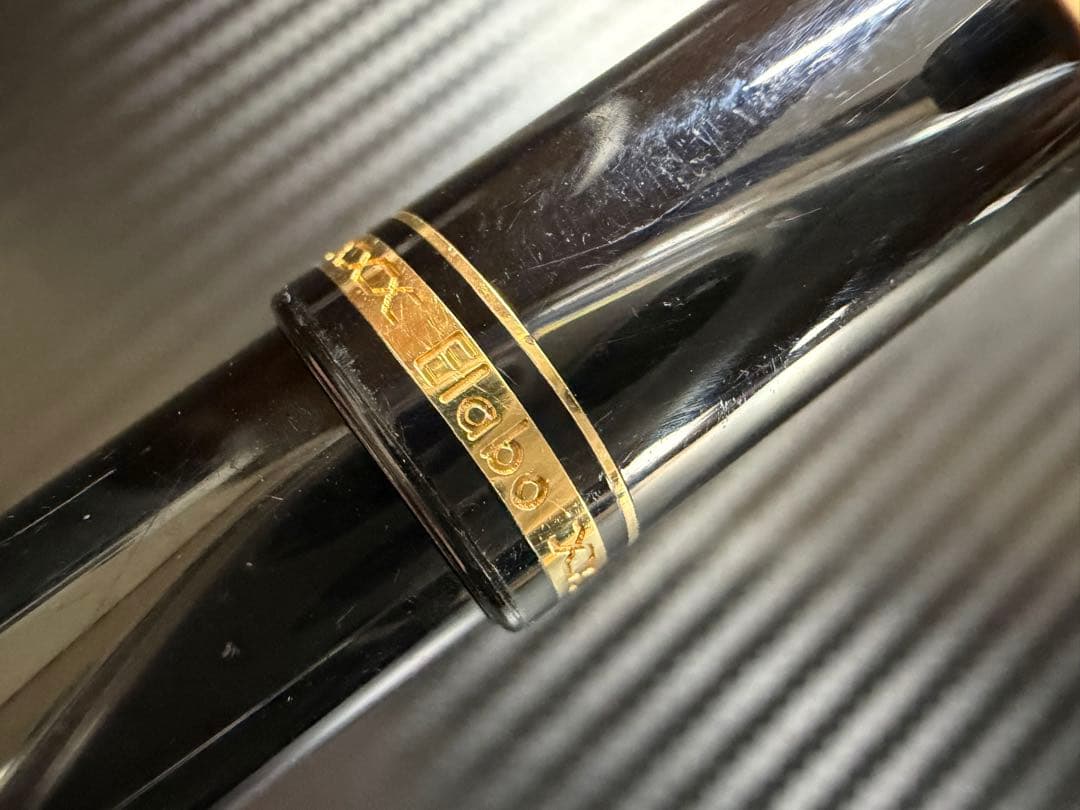 美品 パイロット 初期型 エラボー 万年筆 ブラック SM 軟中字