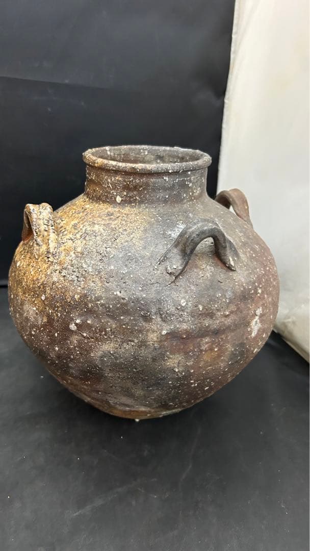 信楽焼　茶壷　高橋楽斎　共箱付き　飾茶壺