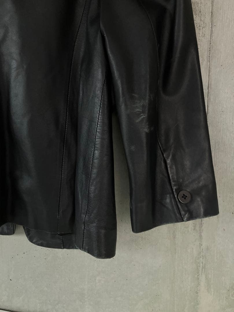 DKNY ラムレザー　テーラードジャケット　本革