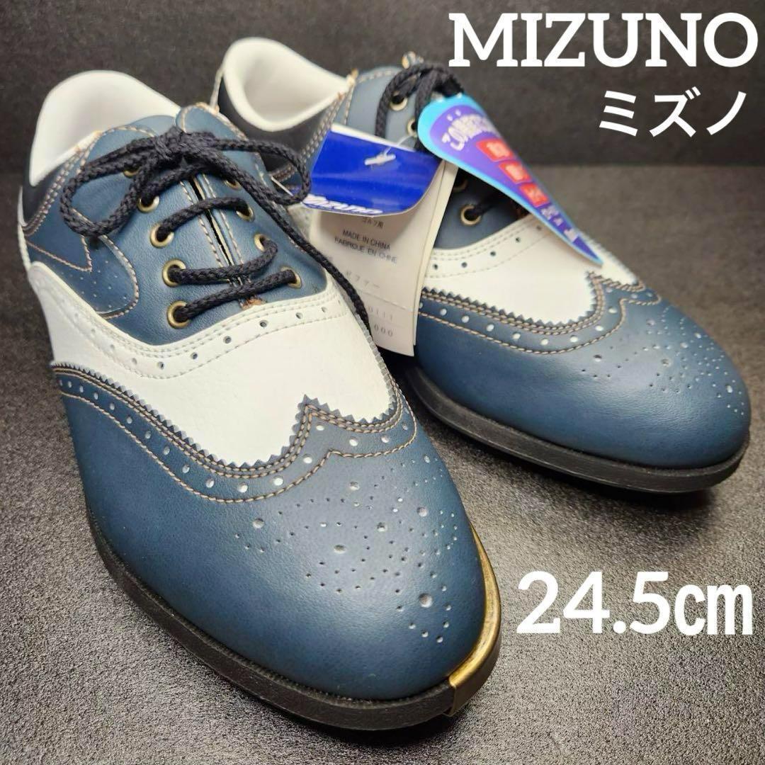 【新品、未使用】MIZUNO ミズノ　ゴルフシューズ　ウイングチップ　メダリオン