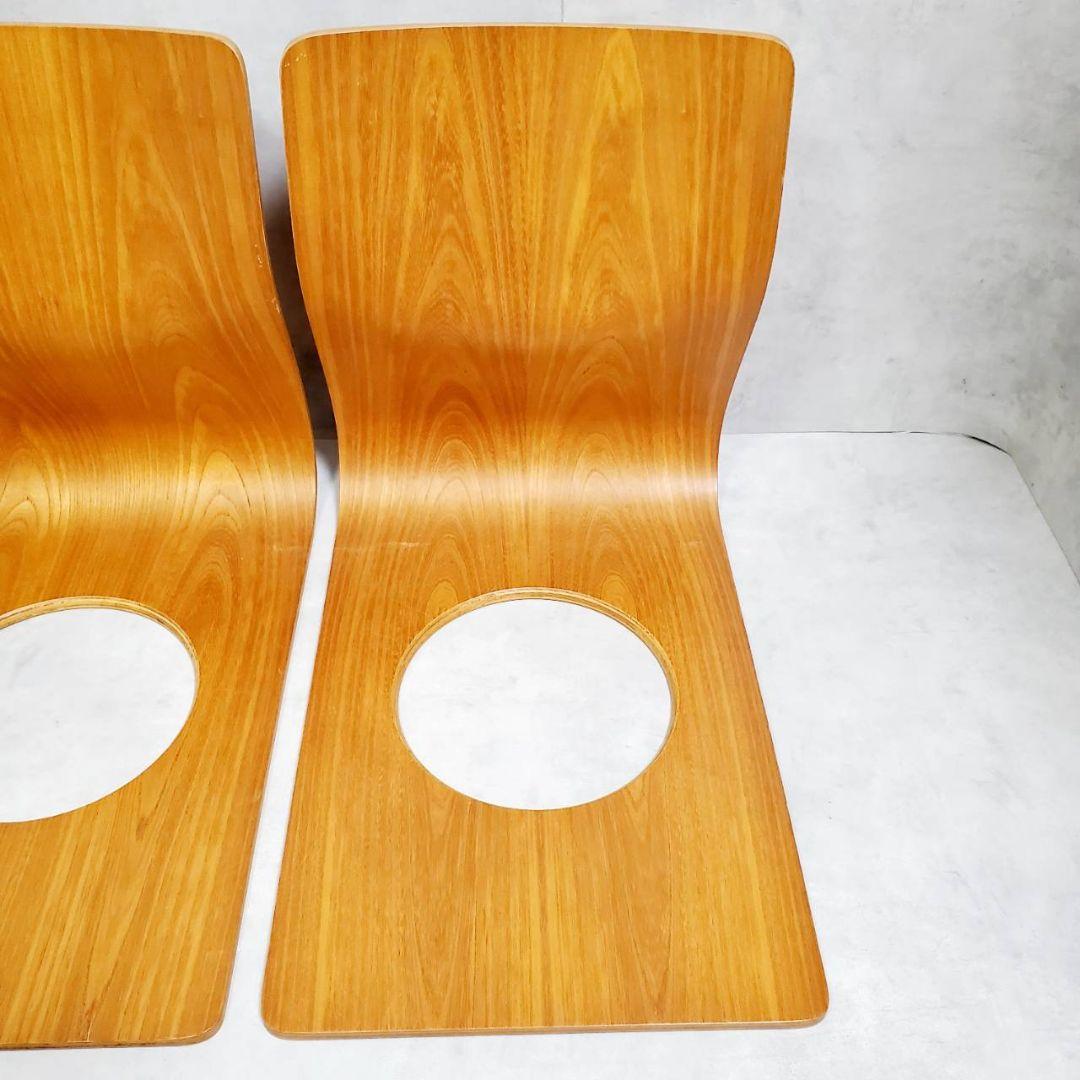 Tendo 天童木工 藤森健次 デザイン 座椅子 欅 曲木 和モダン 2脚セット