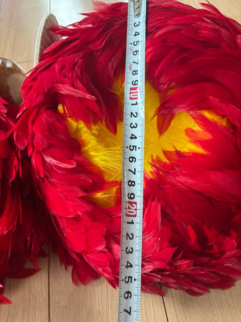 着脱式フラダンス用 タヒチ　赤と黄色ウリウリ　　分離