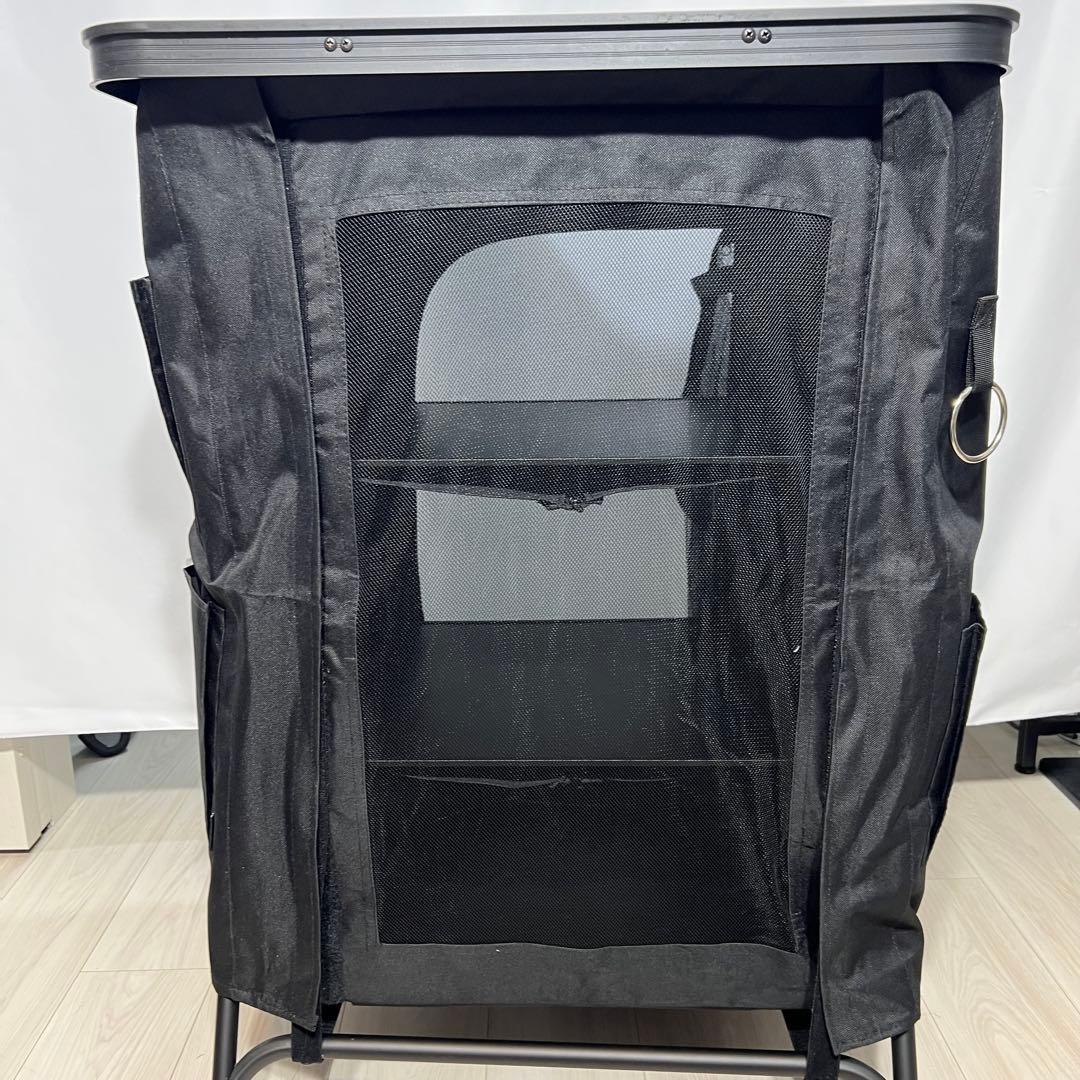 マルチキッチンテーブル アウトドア キャンプ 折りたたみ 収納付き