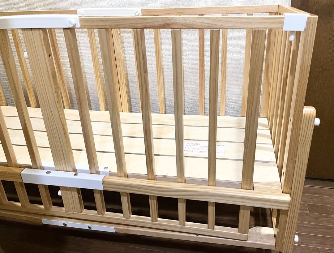【まま】そいねーるⅢ ベビーベッド ナチュラル 大和屋 添い寝 ベルト付き