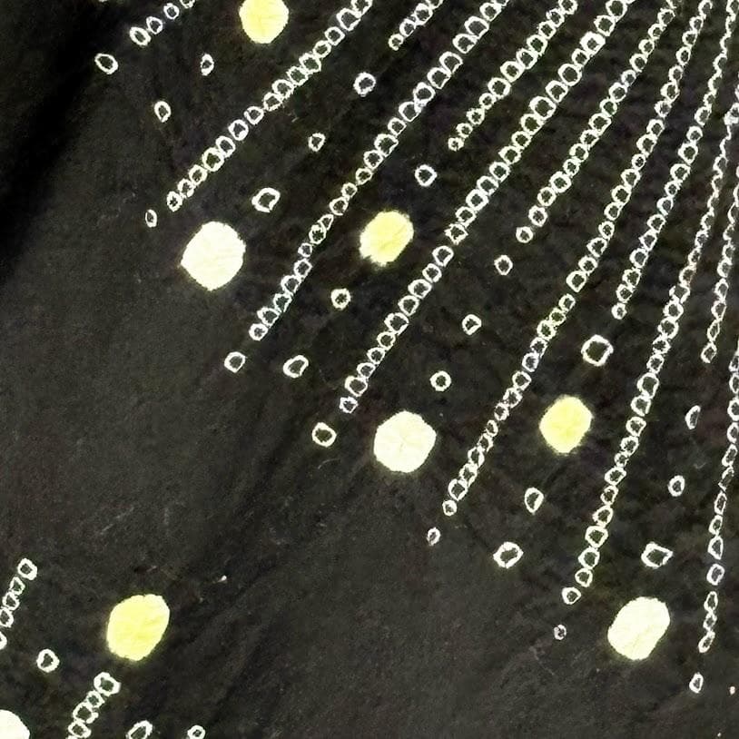 ゆりのはな　絞り浴衣　自由区　総絞り　花火模様　綿　I501　絞り　浴衣