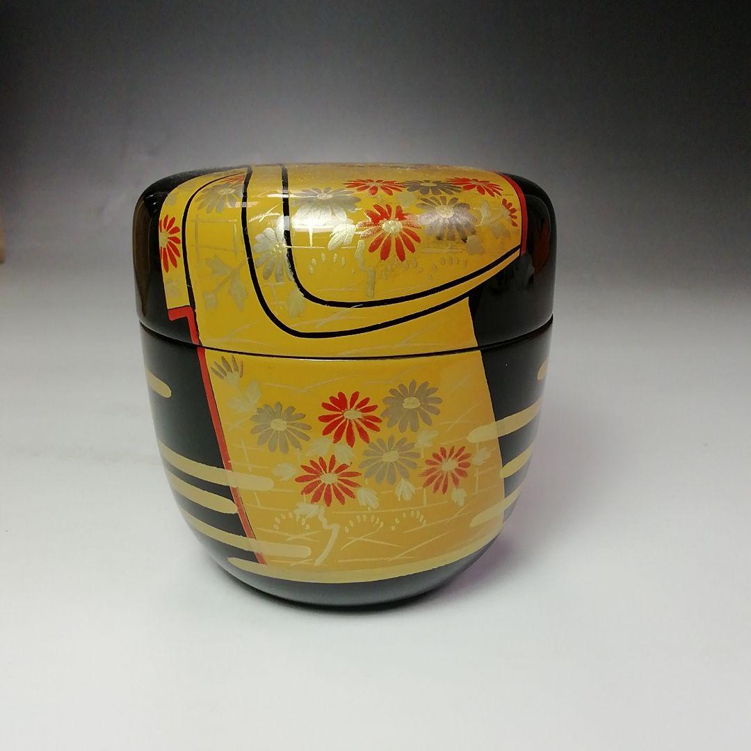 Ｓ６０５　棗　『即中斎好　誰ヶ袖蒔絵』『四季棗』『塗師　中村湖彩作』共箱　茶道具