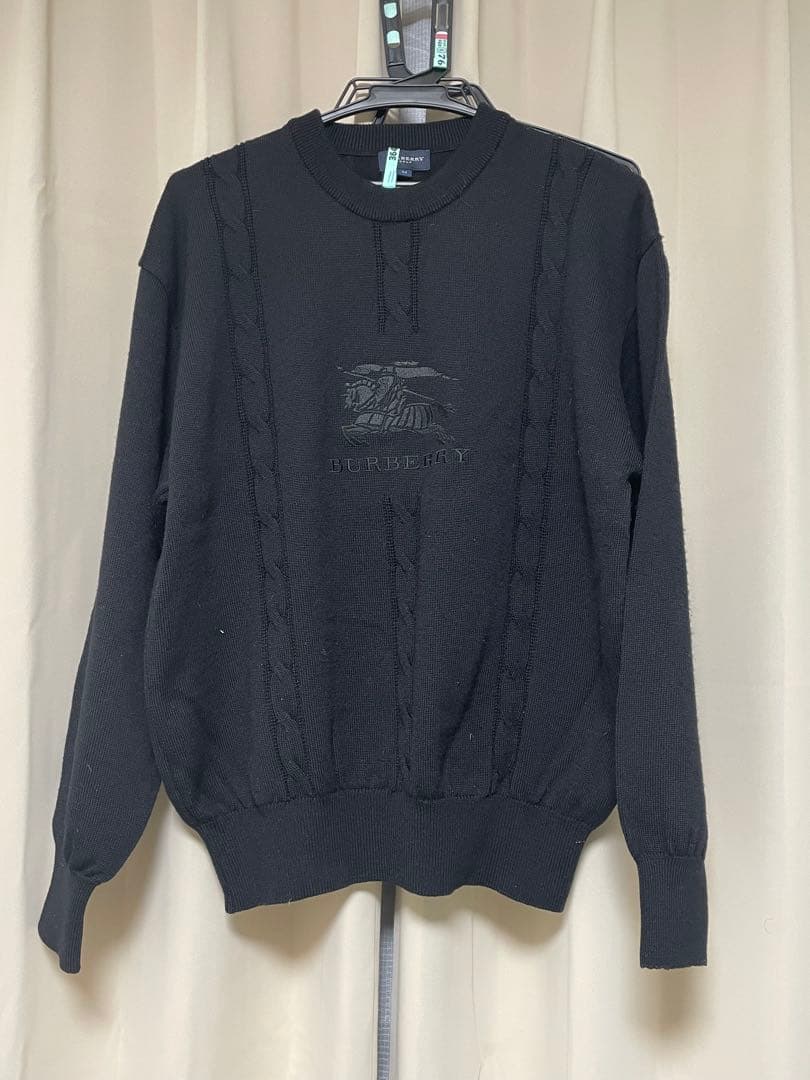【ヴィンテージ】Burberry GOLFブラック クルーネックセーター