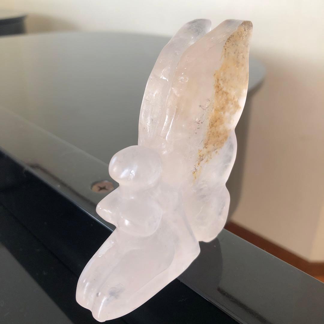 ベティさま専用デンドリ入り!ローズクォーツ　天使　エンジェル　天然石置物　妖精