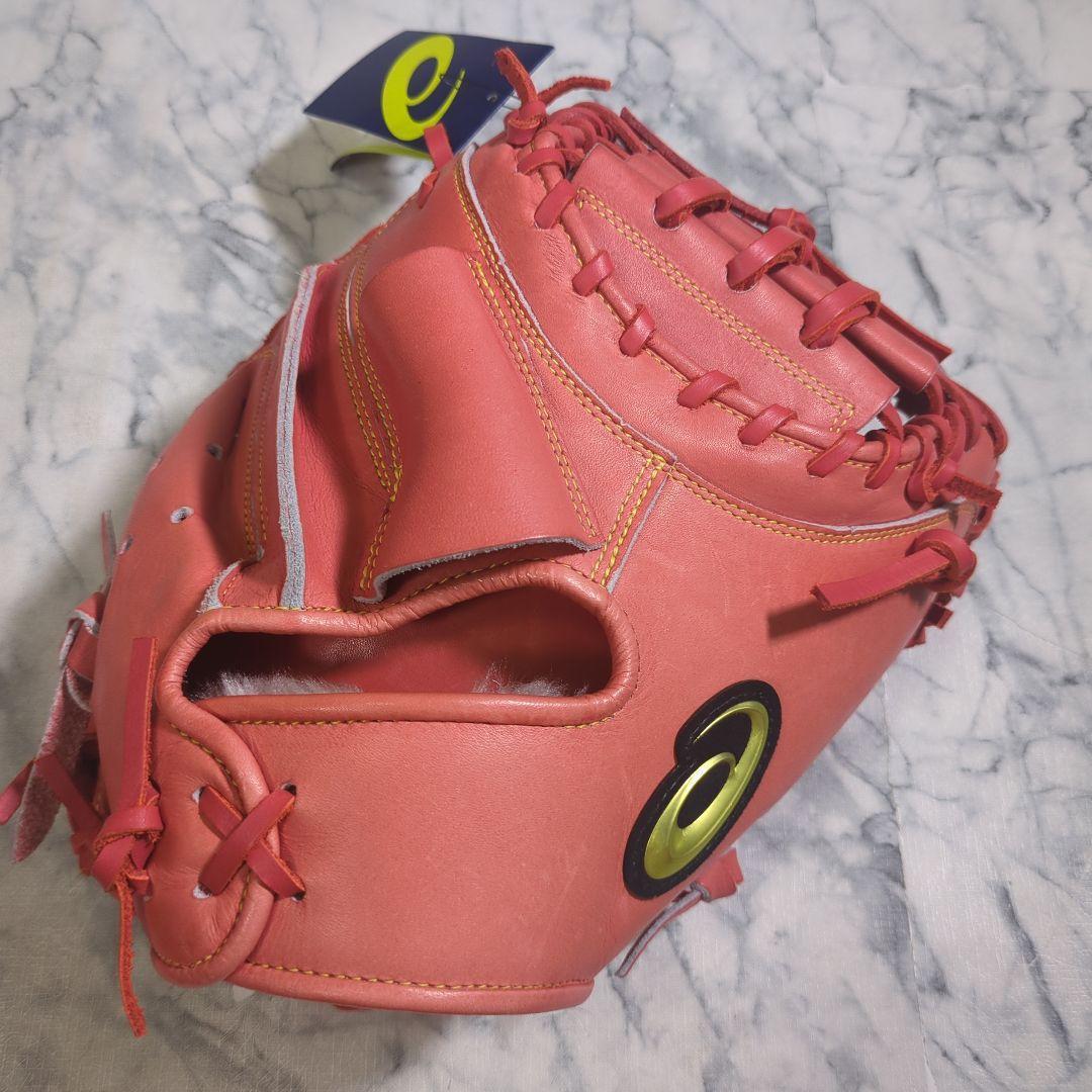 【未使用・タグ付き】アシックス　硬式野球用キャッチャーミット オレンジ