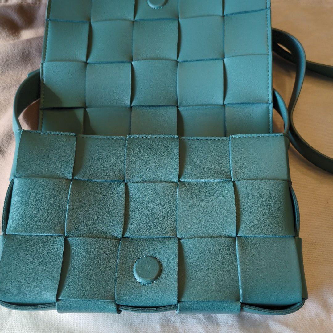 BOTTEGA VENETA ターコイズ　カセット　ショルダー　 ボディバッグ