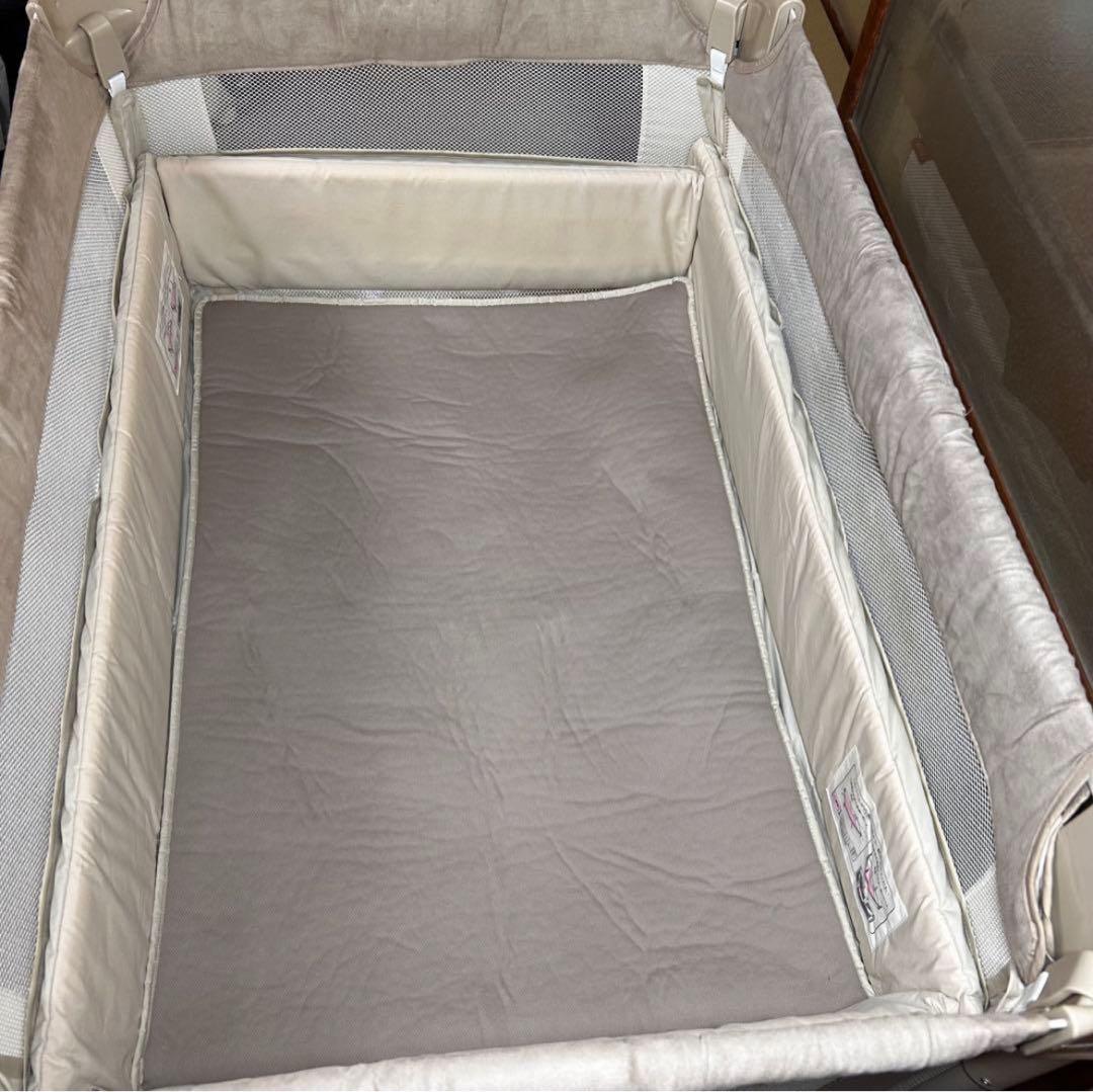 【極美品】Aprica ココネル エアープラス AB ホワイトグレー　収納袋付