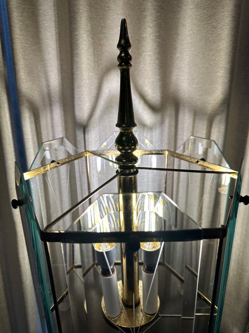 1950年代アメリカ製　サンバースト ガラスシェード　ランプ　ミッドセンチュリー