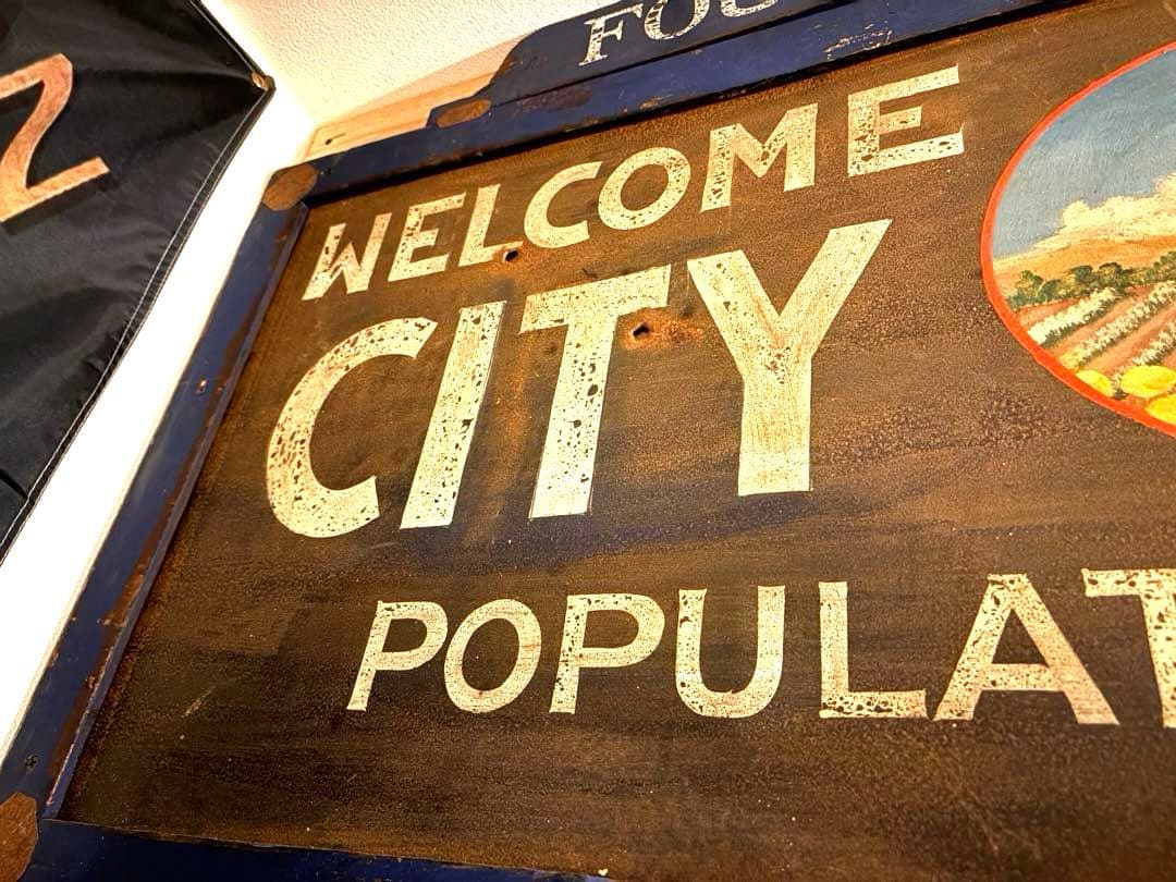 アナハイム市境標識 1857年設立　アメリカヴィンテージ看板