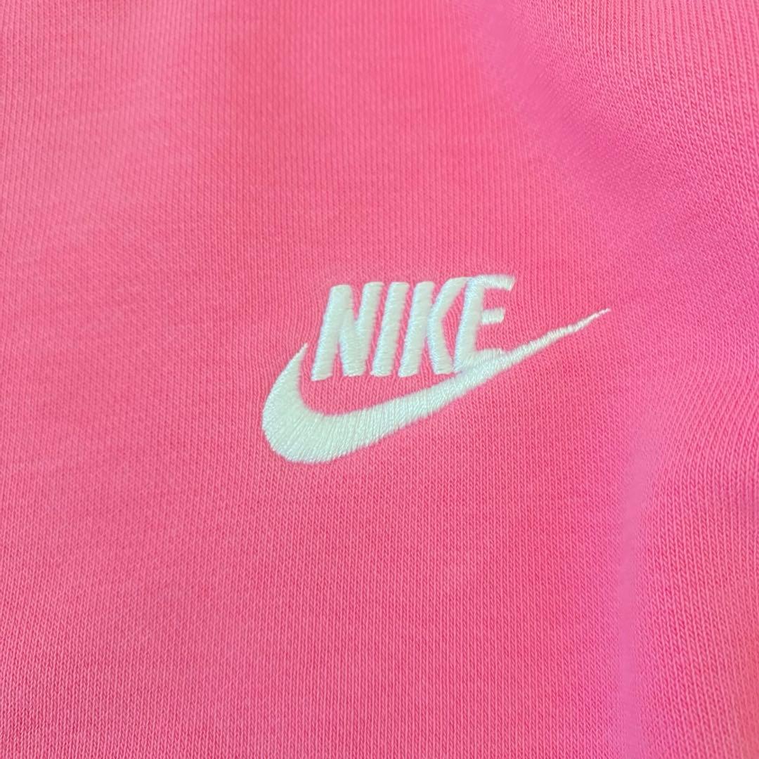 NIKE ナイキ スウェット 古着　ピンク 刺繍ロゴ ワンポイント トレーナー