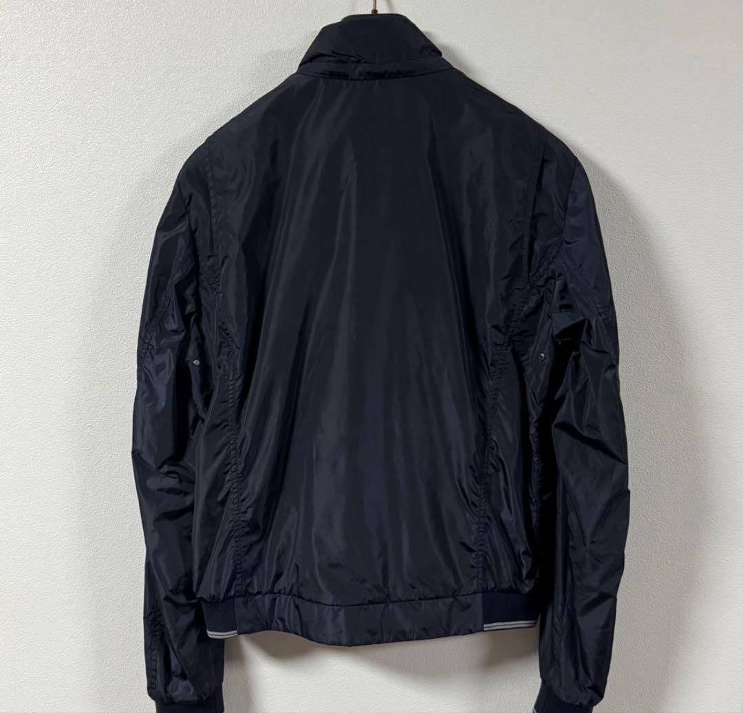 怪獣✨美品✨MooRER ナイロンブルゾン　ネイビー　46 スタンドカラー