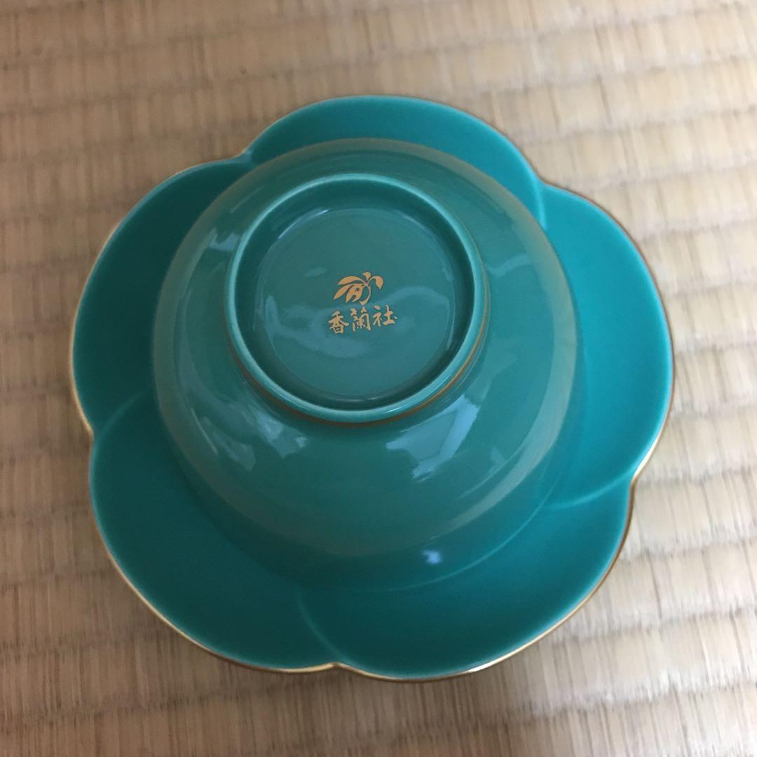 【新品未使用】有田焼香蘭社　湯呑み茶托五客セット