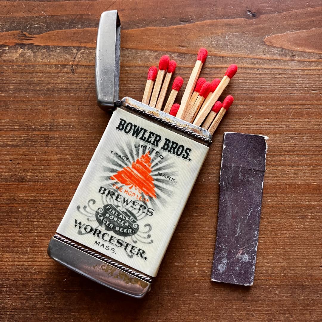 USA広告入マッチケース／1900年代初頭／Antique／無骨