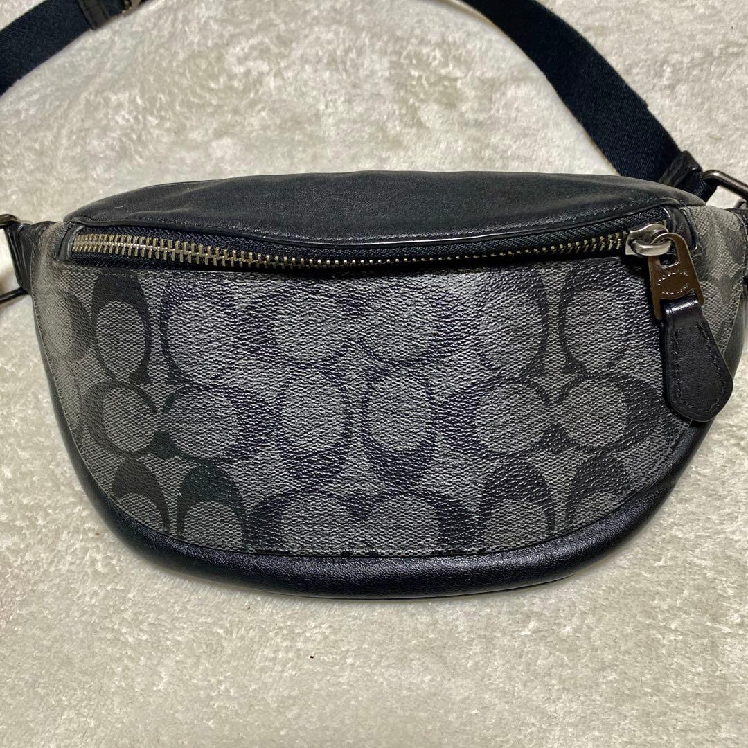 COACH コーチ ウエストバッグ レザー シグネチャー ボディバッグ