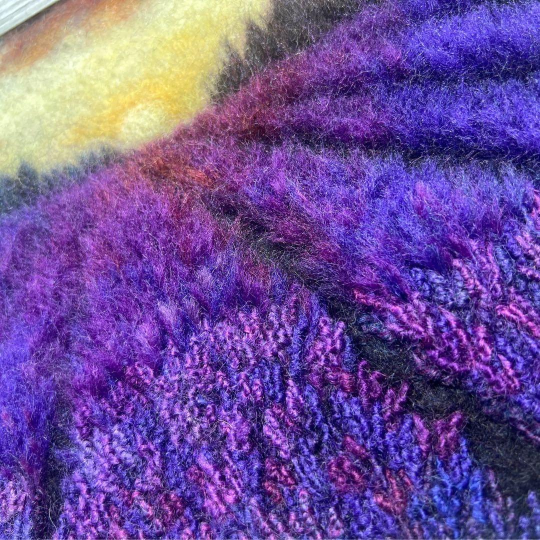 R*U様 羊毛フェルト　羊毛絵画『ラベンダー畑の朝』ハンドメイド　ウール刺繍