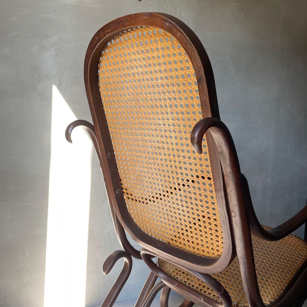 トーネット　マルニ　ベントウッド　ロッキングチェア　ラタン　曲木　ヴィンテージ
