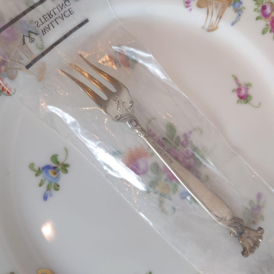 アメリカ　純銀　シルバー　フォーク　スターリングシルバー　Wallace