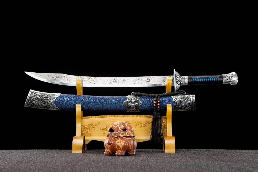 青竜紋竜虎大刀 古兵器 武具　刀装具　日本刀　模造刀 居合刀