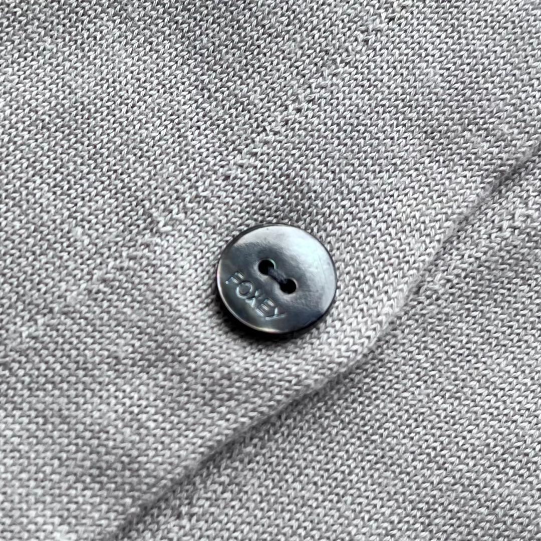 フォクシー 40 ライトグレージュ カーディガン